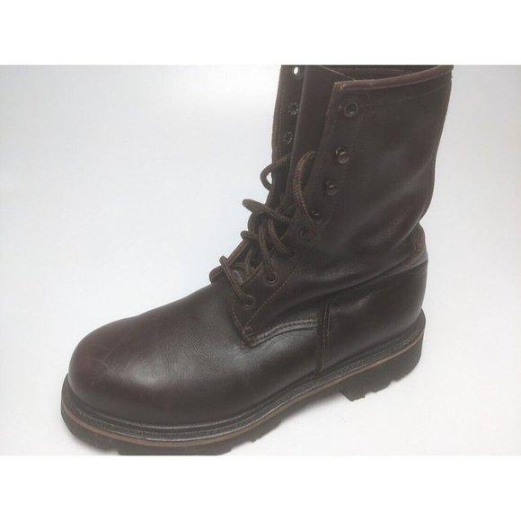 Vintage Red Wing Boots Men 8.5  D Red  Leather Military Combat Made in USA main image 5
